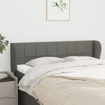 vidaXL Κεφαλάρι με Πτερύγια Σκούρο Γκρι 147x23x78/88cm Υφασμάτινο 1 τεμ.