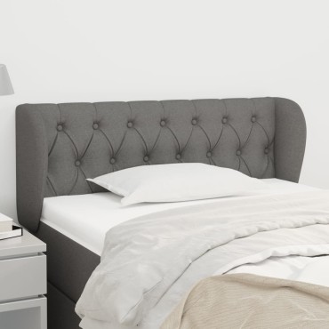 vidaXL Κεφαλάρι με Πτερύγια Σκούρο Γκρι 103x23x78/88cm Υφασμάτινο 1 τεμ.