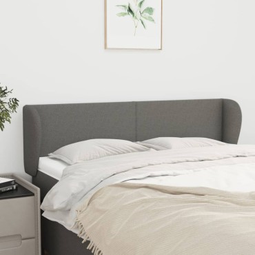 vidaXL Κεφαλάρι με Πτερύγια Σκούρο Γκρι 147x23x78/88cm Υφασμάτινο 1 τεμ.