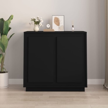 vidaXL Ντουλάπι Μαύρο 80x34x75cm από Επεξεργασμένο Ξύλο 1 τεμ.