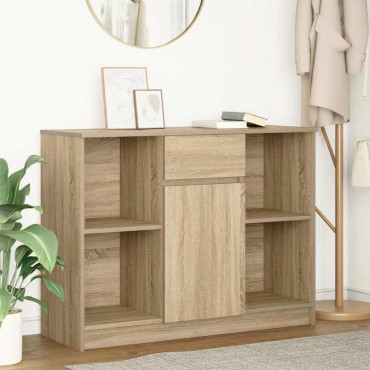 vidaXL Συρταριέρα με Συρτάρια Sonoma Δρυς 101x35x76cm από Επεξ. Ξύλο 1 τεμ.