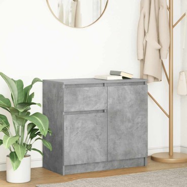 vidaXL Συρταριέρα με Συρτάρια Γκρι Σκυρ. 71x35x65cm από Επεξ. Ξύλο 1 τεμ.