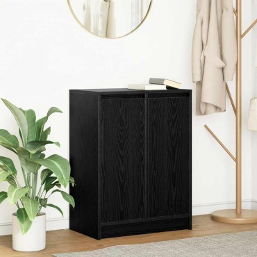vidaXL Sideboard Μαύρη βελανιδιά 57x34x76cm Κατασκευασμένο ξύλο 1 τεμ.
