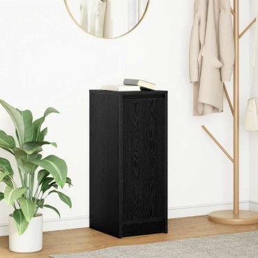 vidaXL Sideboard Μαύρη βελανιδιά 29,5x34x76cm Κατασκευασμένο ξύλο 1 τεμ.