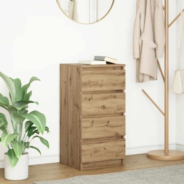 vidaXL Μπουφές Αρτισιανή Δρυς 37,5x35x76cm από Επεξεργασμένο Ξύλο 1 τεμ.