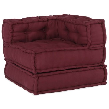 vidaXL Modular Pouffe Maroon 70x70x54 ύφασμα 70x70x54 cm
