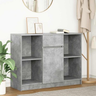 vidaXL Συρταριέρα με Συρτάρια Γκρι Σκυρ. 101x35x76cm από Επεξ. Ξύλο 1 τεμ.