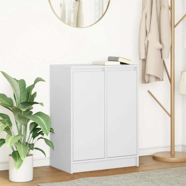vidaXL Παπουτσοθήκη Λευκή 57x34x76cm από Επεξεργασμένο Ξύλο 1 τεμ.