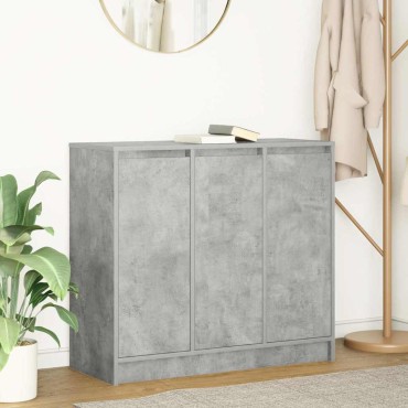 vidaXL Ντουλάπι Γκρι Σκυροδέματος 85x34x76cm Επεξεργασμένο Ξύλο 1 τεμ.