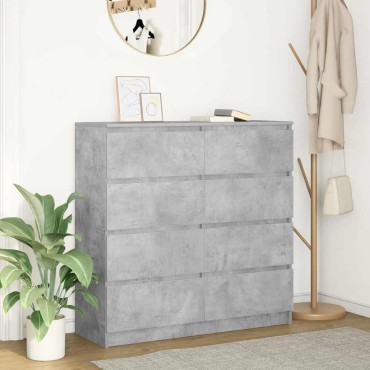 vidaXL Ντουλάπι Γκρι Σκυροδέματος 100x35x99cm Επεξεργασμένο Ξύλο 1 τεμ.