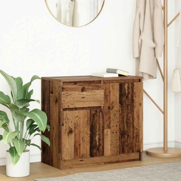 vidaXL Συρταριέρα με Συρτάρια Παλαιό ξύλο 71x35x65cm από Επεξ. Ξύλο 1 τεμ.