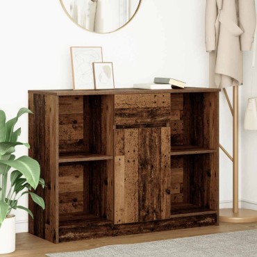 vidaXL Συρταριέρα με Συρτάρια Παλαιό ξύλο 101x35x76cm από Επεξ. Ξύλο 1 τεμ.