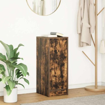 vidaXL Sideboard Καπνιστή δρυς 29,5x34x76cm Κατασκευασμένο ξύλο 1 τεμ.