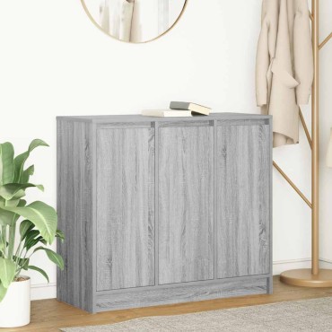 vidaXL Συρταριέρα Γκρι Sonoma 85x34x76cm Ξύλινο μηχανουργικό ξύλο 1 τεμ.