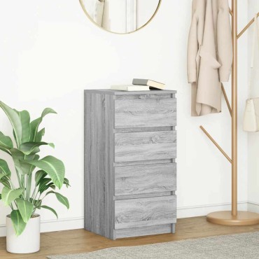vidaXL Ντουλάπι Γκρι Sonoma 37,5x35x76cm Ξύλινο μηχανουργικό ξύλο 1 τεμ.
