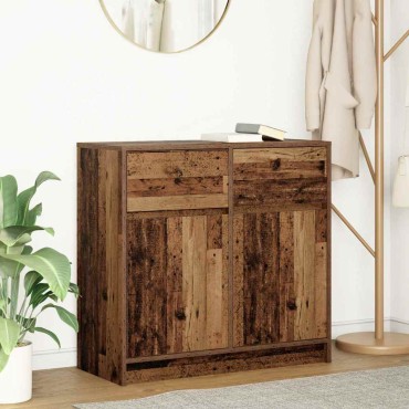 vidaXL Συρταριέρα με Συρτάρια Παλαιό ξύλο 80x34x76cm από Επεξ. Ξύλο 1 τεμ.