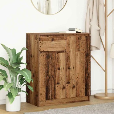 vidaXL Συρταριέρα με Συρτάρια Παλαιό ξύλο 71x35x84cm από Επεξ. Ξύλο 1 τεμ.