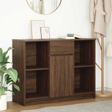 vidaXL Συρταριέρα με Συρτάρια καφέ δρυς 101x35x76cm Επεξ. Ξύλο 1 τεμ.