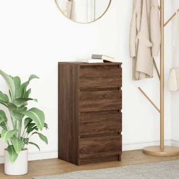 vidaXL Ντουλάπι καφέ δρυς 37,5x35x76cm Κατασκευασμένο ξύλο 1 τεμ.