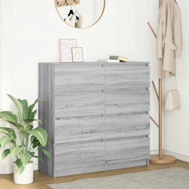 vidaXL Ντουλάπι Γκρι Sonoma 100x35x99cm Ξύλινο μηχανουργικό ξύλο 1 τεμ.
