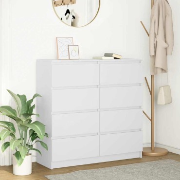 vidaXL Ντουλάπι Λευκό 100x35x99cm Επεξεργασμένο Ξύλο 1 τεμ.