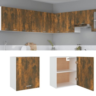 vidaXL Ντουλάπι Κρεμαστό Lyon Καπνιστή Δρυς 50x31x60cm 1 τεμ.
