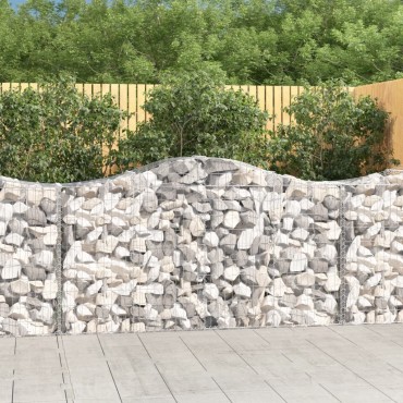 vidaXL Συρματοκιβώτια Τοξωτά 50 τεμ. 200x50x100/120 εκ. Γαλβαν. Ατσάλι
