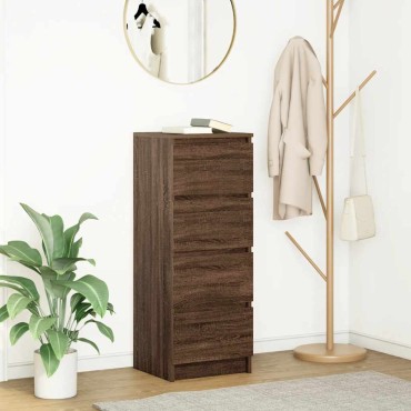 vidaXL Ντουλάπι Καφέ Δρυς 37,5x35x99cm Επεξεργασμένο Ξύλο 1 τεμ.