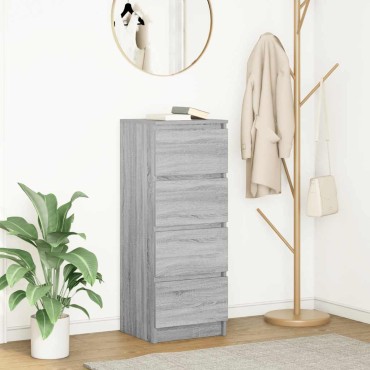 vidaXL Ντουλάπι Γκρι Sonoma 37,5x35x99cm από Επεξεργασμένο Ξύλο 1 τεμ.