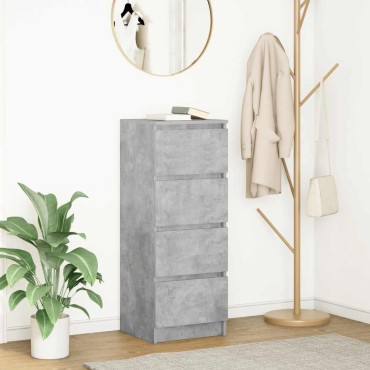vidaXL Ντουλάπι Γκρι Σκυροδέματος 37,5x35x99cm Επεξεργασμένο Ξύλο 1 τεμ.