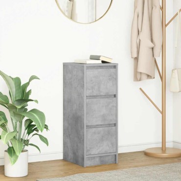 vidaXL Ντουλάπι Γκρι Σκυροδέματος 29,5x34x76cm Επεξεργασμένο Ξύλο 1 τεμ.