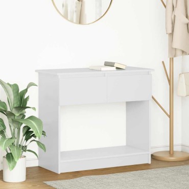 vidaXL Τραπέζι κονσόλας με συρτάρια Λευκό 85,5x38,5x74,5cm 1 τεμ.