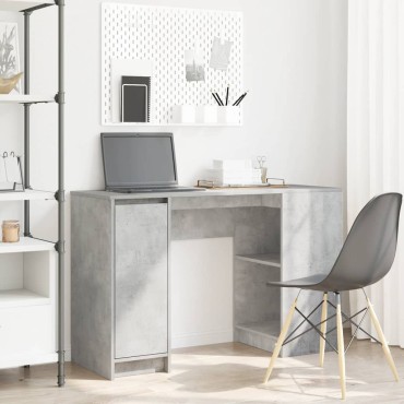 vidaXL Γραφείο Γκρι του Σκυροδέματος 120x42x76cm Επεξεργασμένο Ξύλο 1 τεμ.