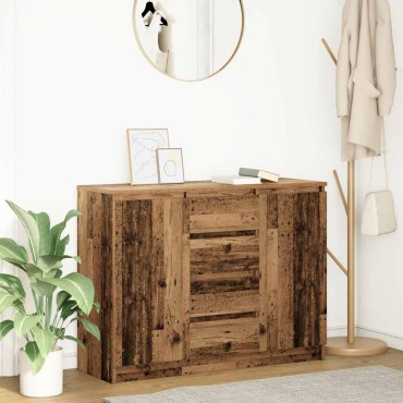 vidaXL Συρταριέρα με Συρτάρια Παλαιό ξύλο 100,5x35x76cm Επεξ. Ξύλο 1 τεμ.