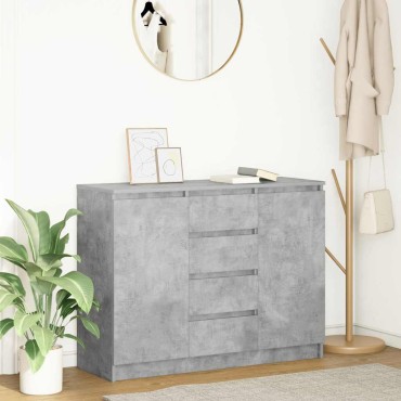 vidaXL Συρταριέρα με Συρτάρια Γκρι Σκυρ. 100,5x35x76cm Επεξ. Ξύλο 1 τεμ.