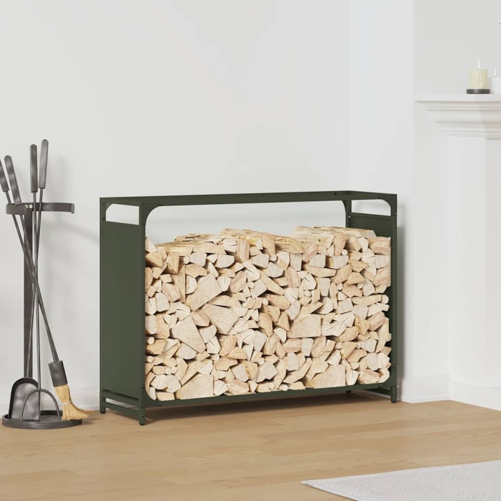 vidaXL Ράφι Καυσόξυλων 90x28x65 εκ. Χάλυβας ψυχρής έλασης