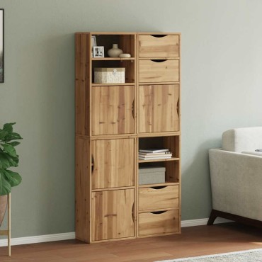 vidaXL Πλαϊνά ντουλάπια 4 τεμ. ODDA 40x24x79cm από Μασίφ Ξύλο Πεύκου