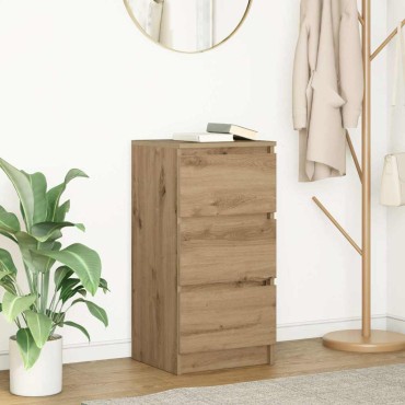 vidaXL Μπουφές Αρτισιανή Δρυς 37,5x35x76cm από Επεξεργασμένο Ξύλο 1 τεμ.