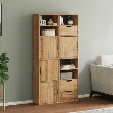 vidaXL Πλαϊνά ντουλάπια 4 τεμ. ODDA 40x24x79cm από Μασίφ Ξύλο Πεύκου