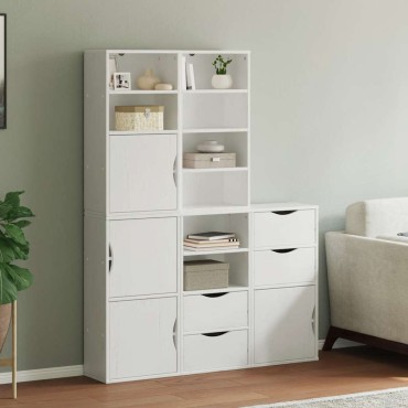 vidaXL Πλαϊνά ντουλάπια 5 τεμ. ODDA 40x24x79cm από Μασίφ Ξύλο Πεύκου