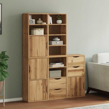 vidaXL Πλαϊνά ντουλάπια 5 τεμ. ODDA 40x24x79cm από Μασίφ Ξύλο Πεύκου