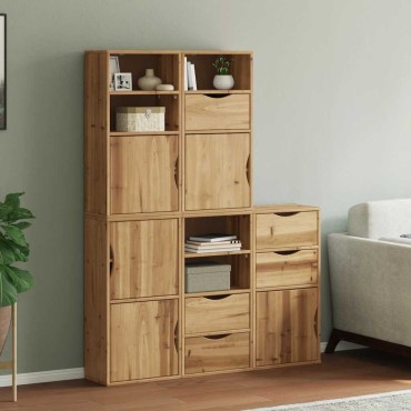 vidaXL Πλαϊνά ντουλάπια 5 τεμ. ODDA 40x24x79cm από Μασίφ Ξύλο Πεύκου
