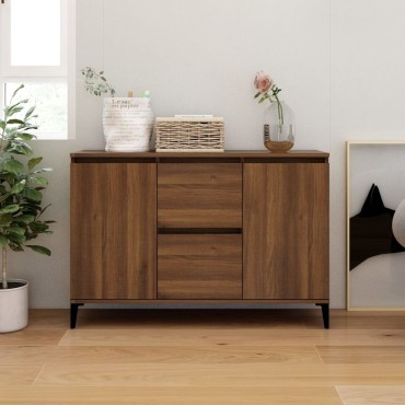 vidaXL Μπουφές Καφέ Δρυς 104x35x70cm από Επεξεργασμένο Ξύλο 1 τεμ.
