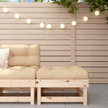 vidaXL Υποπόδιο Κήπου από Μασίφ Ξύλο Πεύκου 61x60,5x30cm 1 τεμ. Γωνιακός