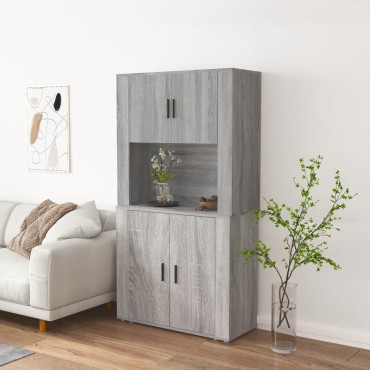 vidaXL Ντουλάπι Γκρι Sonoma από Επεξεργασμένο Ξύλο 80x33x70cm 1 τεμ.