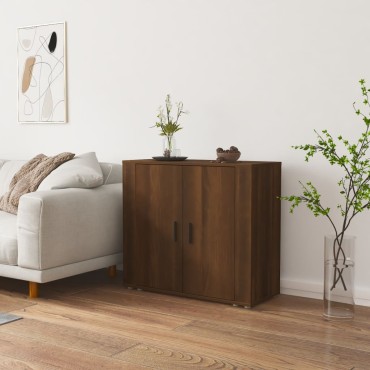 vidaXL Ντουλάπι Καφέ Δρυς 80x33x70cm από Επεξεργασμένο Ξύλο 1 τεμ.