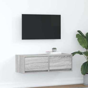 vidaXL Έπιπλο Τηλεόρασης Γκρι Sonoma 80x31x25,5cm Επεξεργασμένο Ξύλο