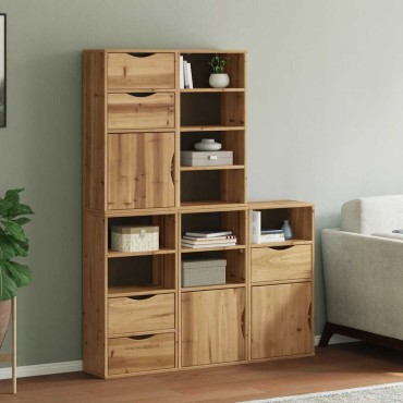 vidaXL Πλαϊνά ντουλάπια 5 τεμ. ODDA 40x24x79cm από Μασίφ Ξύλο Πεύκου