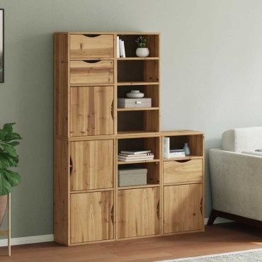 vidaXL Πλαϊνά ντουλάπια 5 τεμ. ODDA 40x24x79cm από Μασίφ Ξύλο Πεύκου