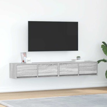 vidaXL Έπιπλα Τηλεόρασης 2 τεμ. 80x31x25,5cm Επεξεργασμένο Ξύλο